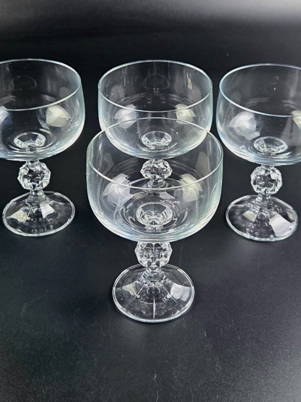 Vintage Import Associates Claudia Champagne/Tall Sherbet Glasses β Set of 4